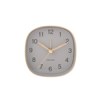 Budík Karlsson KA5957GY Travel Square, 9cm